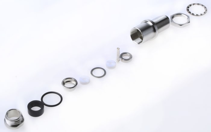 Telegartner, Jack Panel Mount N Connector, 50Ω, Clamp Termination, Straight Body