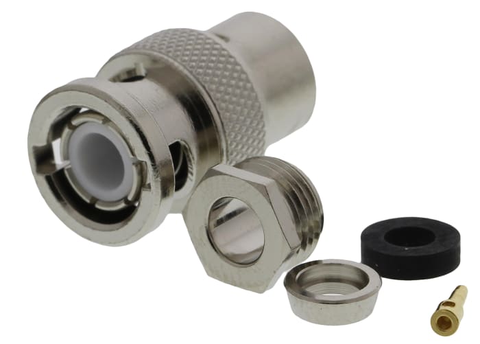 Telegartner, Plug Cable Mount BNC Connector, 50Ω, Clamp Termination, Straight Body