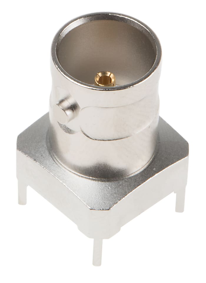 Telegartner, Jack PCB Mount BNC Connector, 75Ω, Through Hole Termination, Straight Body