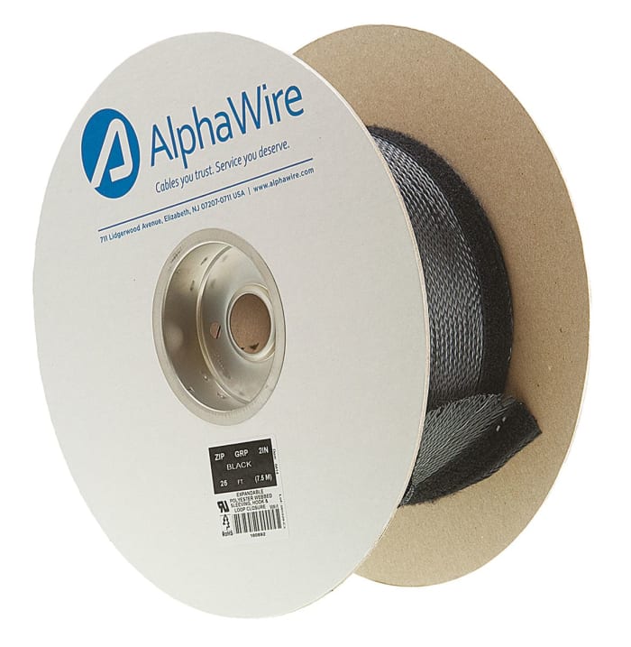 Alpha Wire Spiral Wrap, I.D 12.7mm, 60.325mm PET FIT Wire Management Series