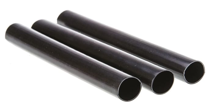 Alpha Wire Adhesive Lined Heat Shrink Tubing, Black 15.2mm Sleeve Dia. x 152mm Length 5.6:1 Ratio, FIT Shrink Tubing