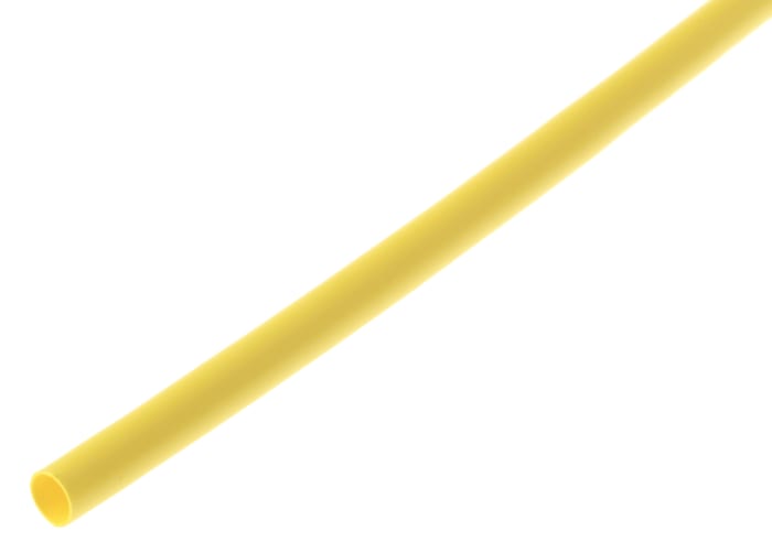 TE Connectivity Heat Shrink Tubing, Yellow 3.2mm Sleeve Dia. x 1.2m Length 2:1 Ratio, RNF-100 Series