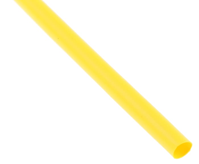 TE Connectivity Heat Shrink Tubing, Yellow 4.8mm Sleeve Dia. x 1.2m Length 2:1 Ratio, RNF-100 Series