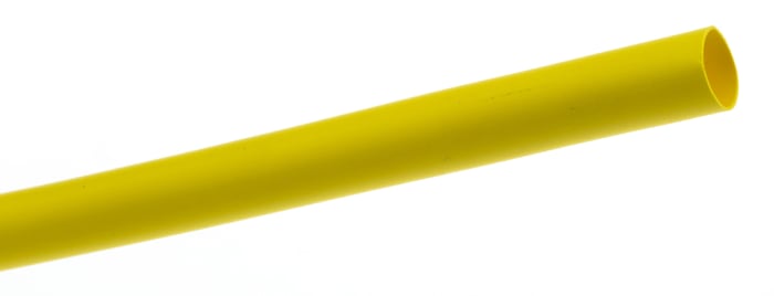 TE Connectivity Heat Shrink Tubing, Yellow 6.4mm Sleeve Dia. x 1.2m Length 2:1 Ratio, RNF-100 Series