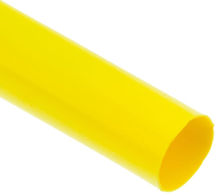 Gaine thermorétractable TE Connectivity, Diam. 9.5mm, Long. 1.2m, Rétreint 2:1, Jaune