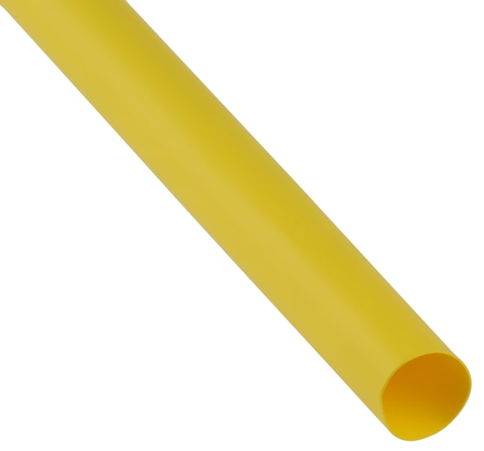 Gaine thermorétractable TE Connectivity, Diam. 12.7mm, Long. 1.2m, Rétreint 2:1, Jaune
