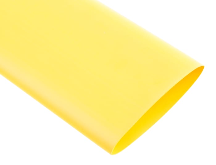 Gaine thermorétractable TE Connectivity, Diam. 38mm, Long. 1.2m, Rétreint 2:1, Jaune