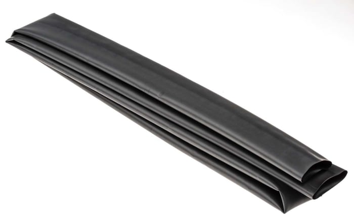 Gaine thermorétractable TE Connectivity, Diam. 25.4mm, Long. 1m, Rétreint 4:1, Noir