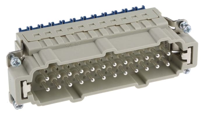 HARTING Heavy Duty Power Connector Insert, 16A, Male, Han ES Press Series, 24 Contacts