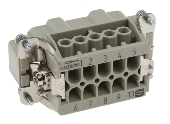 Embout de connecteur HARTING série Han E, 10 contacts , 16A, Mâle