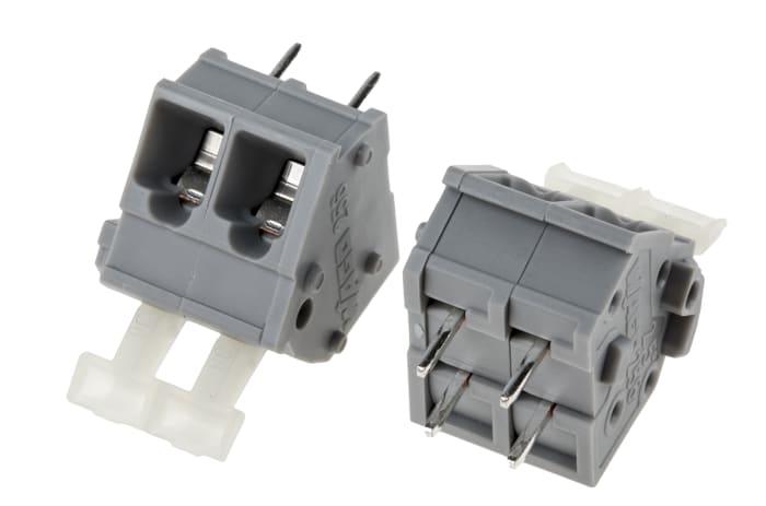 WAGO 256 Series PCB Terminal Block, 2-Contact, 5.08mm Pitch, 1-Row
