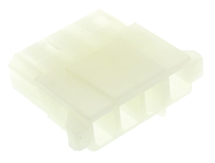 TE Connectivity Commercial MATE-N-LOK Male Connector Housing, 5.08mm Pitch, 4 Way, 1 Row