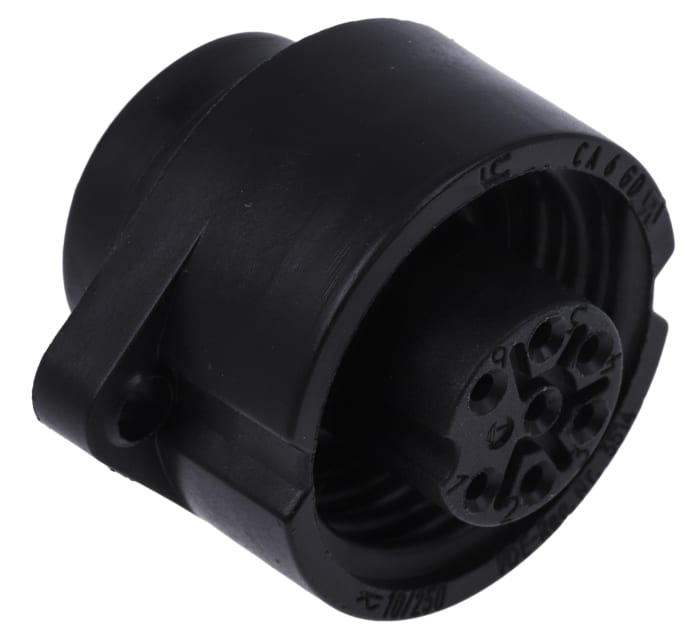 Hirschmann Circular Connector, 6 + PE Contacts, Flange Mount, Socket, Female, IP67, CA Series