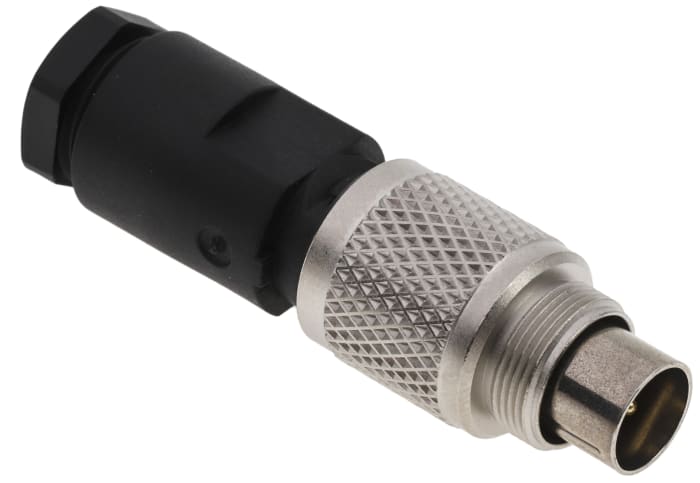 binder Circular Connector, 5 Contacts, Cable Mount, M9 Connector, Plug, Male, IP67, 712 Series