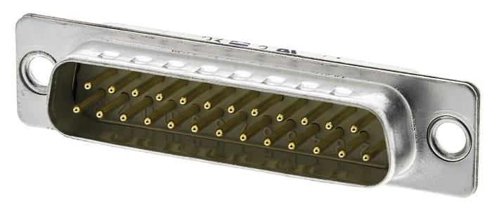 HARTING D-Sub Standard 25 Way Through Hole D-sub Connector Plug, 2.76mm Pitch, with 3.05 mounting hole