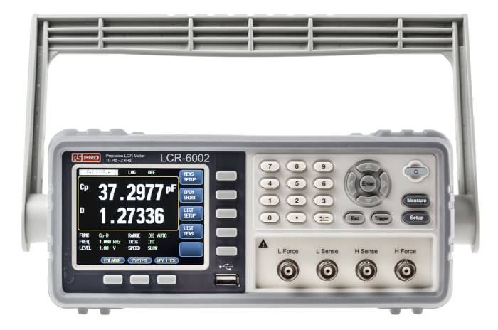 RS PRO Bench LCR Meter 9.9mF, 99 MΩ, 9999H With RS Calibration