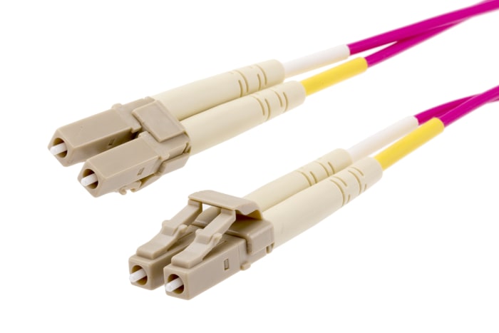 RS PRO OM4 Simplex and Duplex Assembly Options Fibre Optic Cable, 900 μm Low Smoke Zero Halogen, Aqua, Violet, 3 m