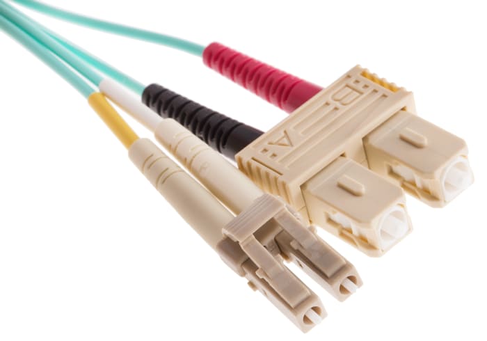 Câble fibre optique RS PRO, Longueur 1m, avec connecteur / SC, Multi-mode