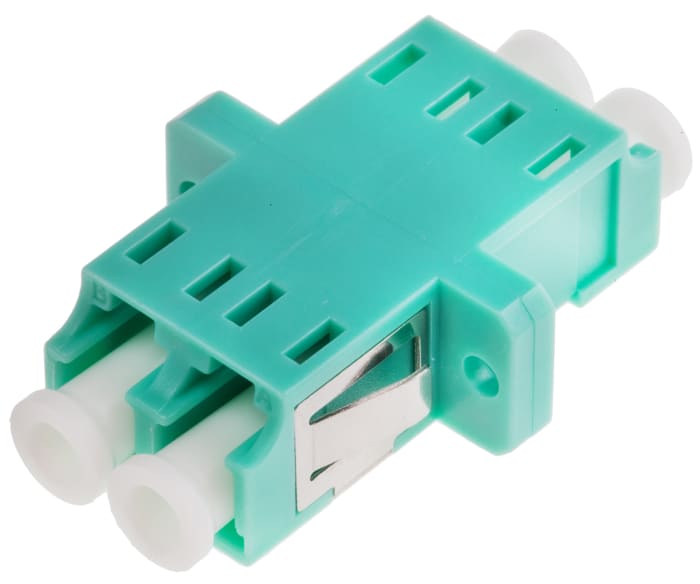 Adaptateur pour fibre optique, LC vers LC Multimode Simplex, Bleu-vert, Perte d'insertion 0.1dB