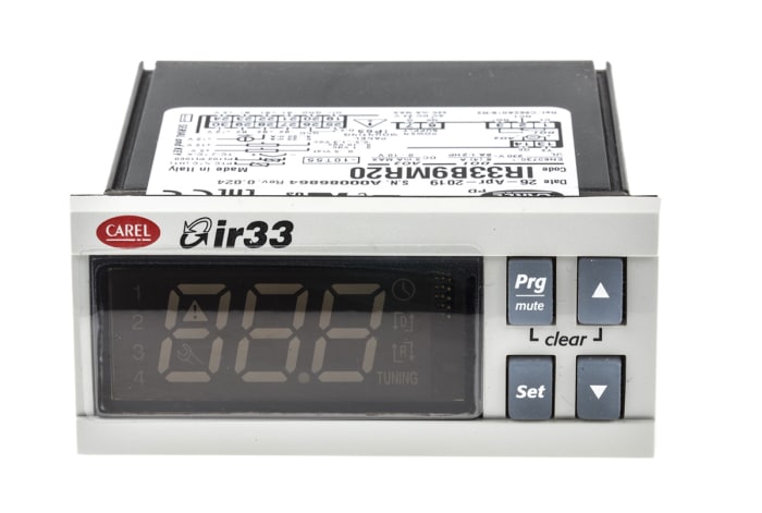 Carel IR33 Panel Mount PID Temperature Controller, 76.2 x 34.2mm 2 (Analogue), 2 (Digital) Input, 2 Output Analogue,