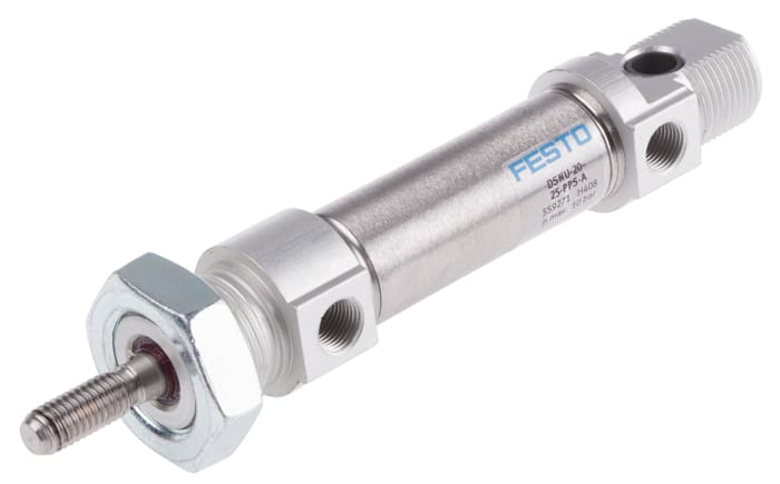 Festo Pneumatic Cylinder - 559271, 20mm Bore, 25mm Stroke, DSNU Series, Double Acting