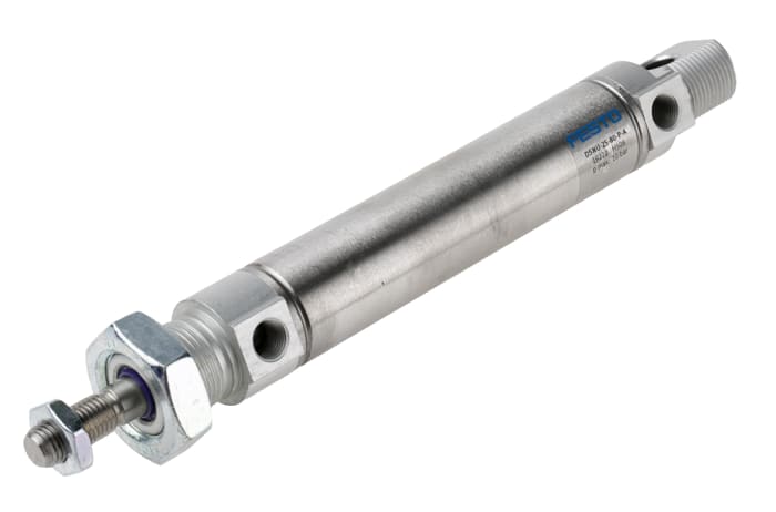 Festo Pneumatic Cylinder - 19222, 25mm Bore, 80mm Stroke, DSNU Series, Double Acting