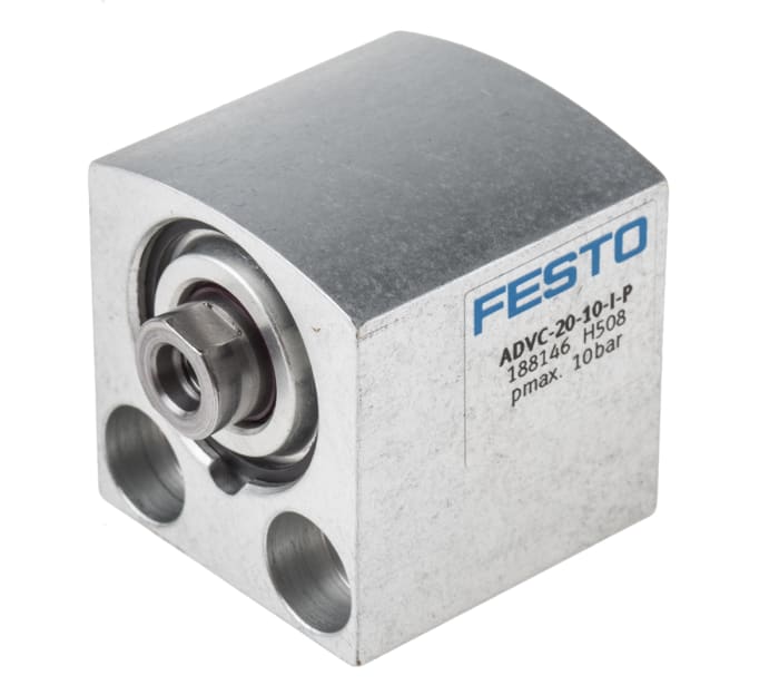 ADVC-20-10-I-P Festo, Festo Pneumatic Cylinder - 188146, 20mm Bore, 10mm  Stroke, ADVC Series, Double Acting, 121-5472