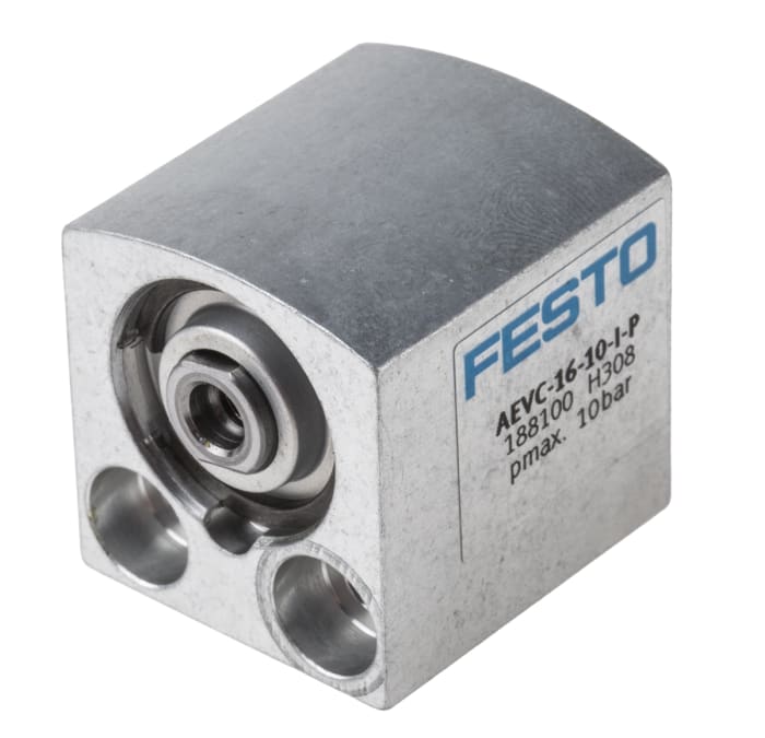 Festo Pneumatic Cylinder - 188100, 16mm Bore, 10mm Stroke, AEVC Series, Single Acting