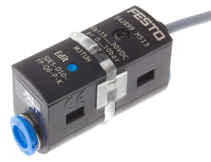SDE5D10FPQ6PK Festo Festo Pressure Sensor, 12 to 24V dc, IP40