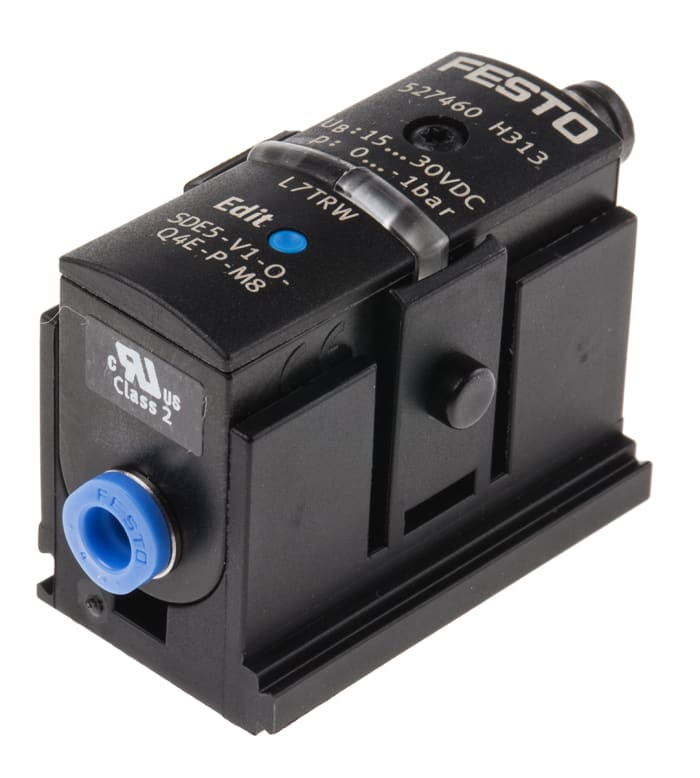 Festo Pressure Sensor, 15 to 30V dc, IP40 0bar
