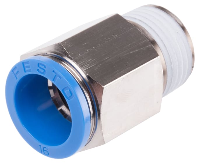 QS1/216 Festo Festo QS Series Straight Threaded Adaptor, R 1/2 Male