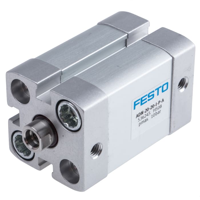 Cilindros neumáticos Festo 536245, ADN-20-20-I-P-A 20 mm, Accionamiento doble Acción 20 mm ADN