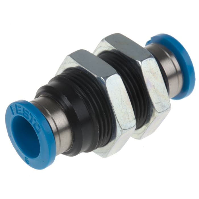 QSS8 Festo Festo Bulkhead TubetoTube Adaptor to Push In 8 mm to