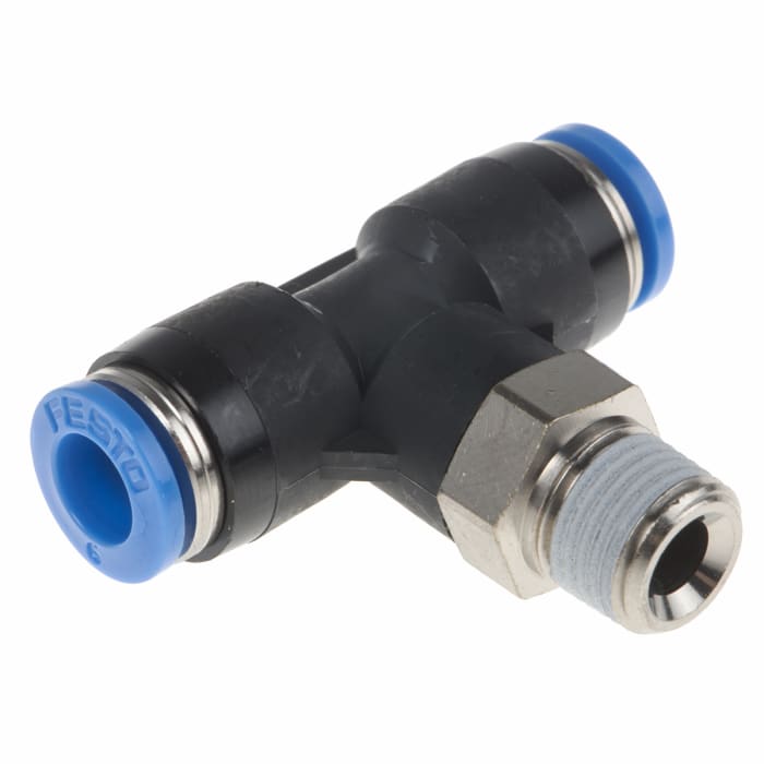 QST1/86 Festo Festo QS Series Tee Threaded Adaptor, Push In 6 mm to