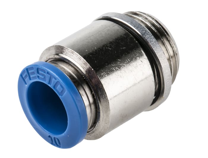 Qs G3 8 10 I Festo Festo Straight Threaded Adaptor To G 3 8 Male To Push In 10 Mm Qs Series 14 Bar 121 61 Rs Components