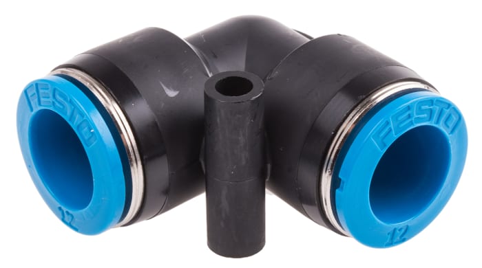 Festo QSL Series Elbow Tube-toTube Adaptor, Push In 12 mm to Push In 12 mm, Tube-to-Tube Connection Style, 153074