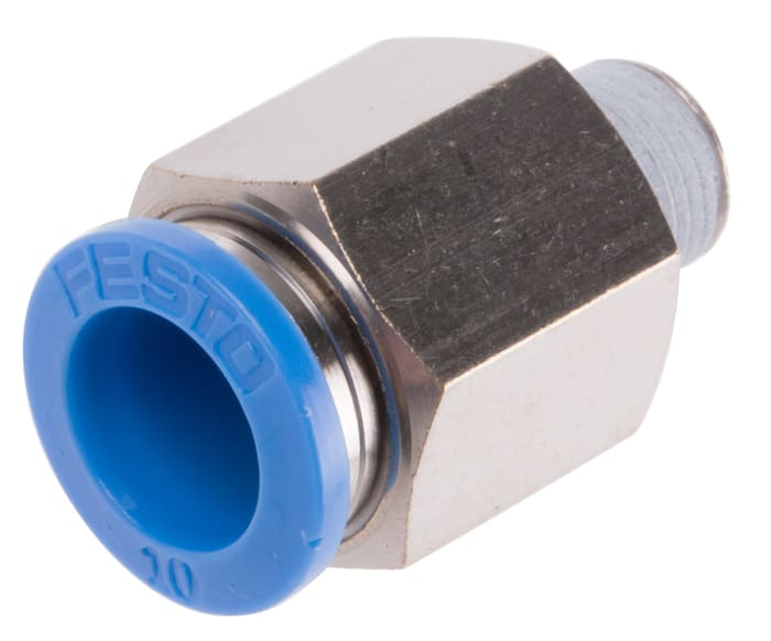 Adaptateur droit fileté Festo QS vers Enfichable 10 mm R 1/8 Mâle