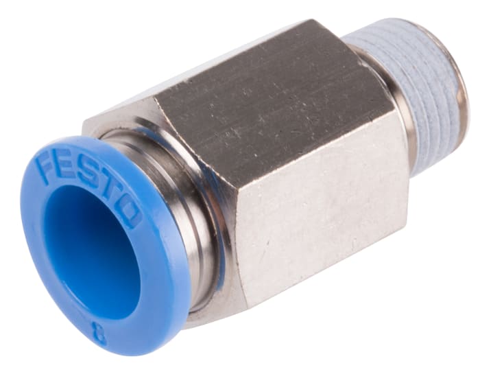 QS1/88 Festo Festo QS Series Straight Threaded Adaptor, R 1/8 Male