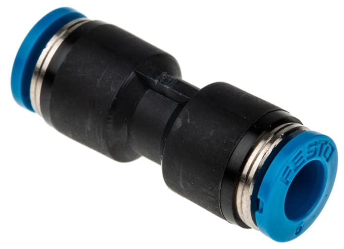 Racor neumático Festo QS, Adaptador de tubo a tubo recto, con. A Encaje a presión, 6 mm, con. B Encaje a presión, 6 mm