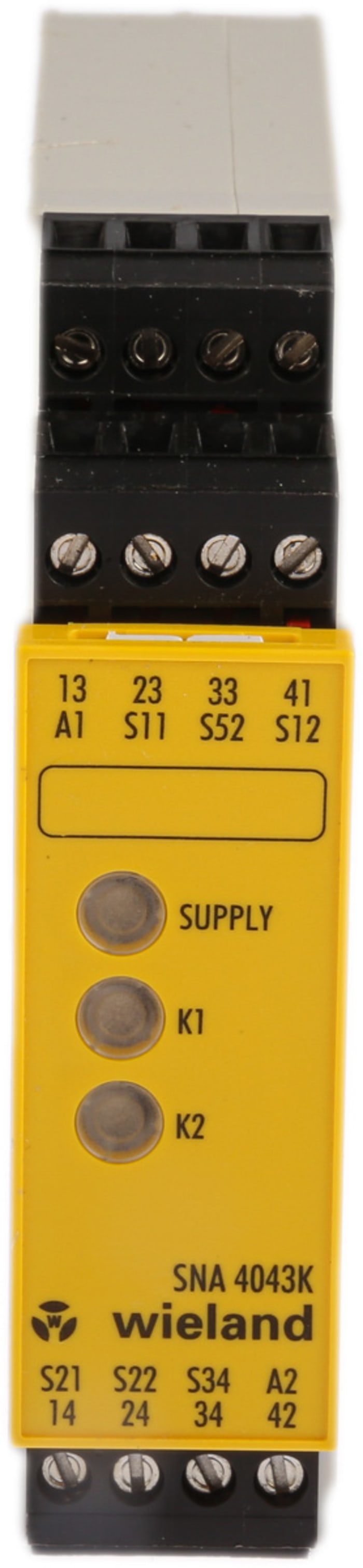 Wieland safeRELAY SNA 4043K Safety Monitoring Safety Relay, 24V ac/dc, Dual-Channel, 3 Safety Contacts
