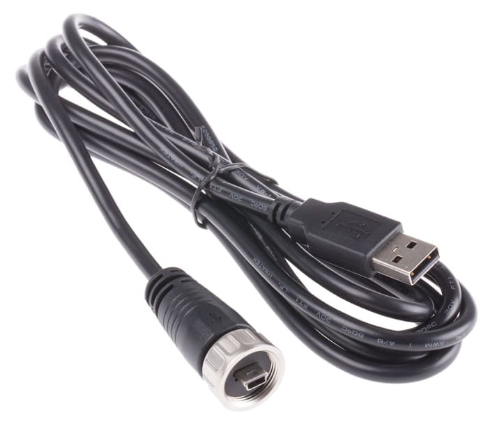 RS PRO Cable, Male Mini USB B to Male USB A Cable, 2m