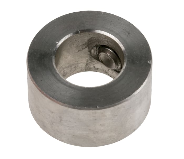 RS PRO Shaft Collar, One Piece, Set Screw, Bore 12mm, OD 22mm, W 12mm, Stainless Steel