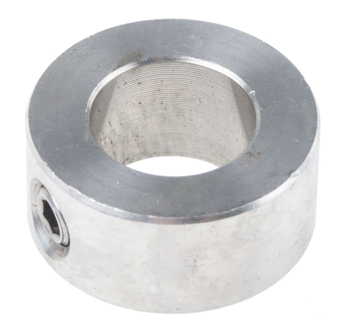 RS PRO Shaft Collar, One Piece, Set Screw, Bore 14mm, OD 25mm, W 12mm, Stainless Steel