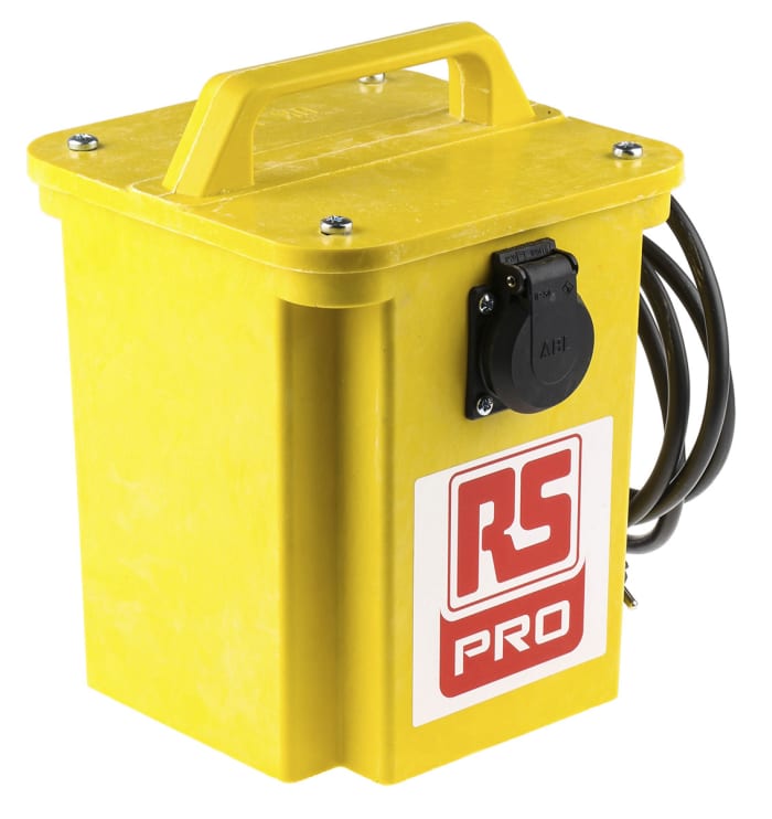 Transformador de aislamiento RS PRO, 3.0 kVA Intermittent 5 Mins on 15 Mins off, 230V ac, 230V