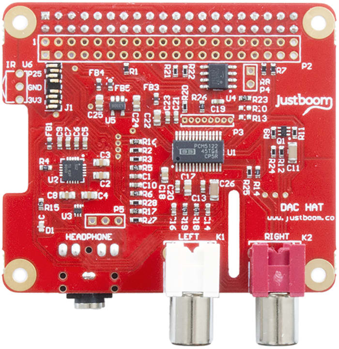 Pi Supply JustBoom DAC HAT for Raspberry Pi