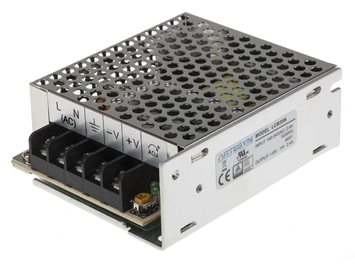 Artesyn Embedded Technologies Switching Power Supply, LCB35N, 15V dc, 2.4A, 36W, 1 Output, 125 → 373 V dc, 88