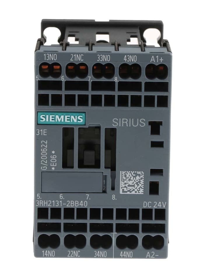 Siemens SIRIUS 3RH2 Contactor Relay, 24 V dc Coil, 10 A, 3NO + 1NC, 690 V ac