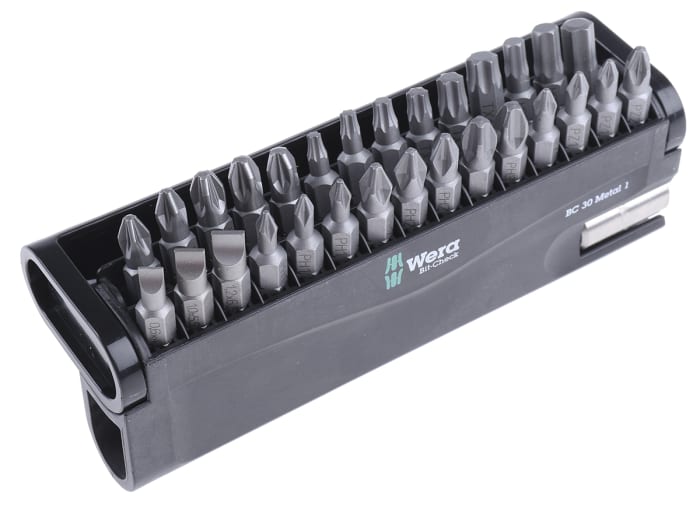 05057434001 Wera Wera Impact Bit Set 30 Pieces, Hexagon, Phillips