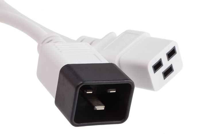 RS PRO IEC C19 Socket to IEC C20 Plug Power Cord, 3m