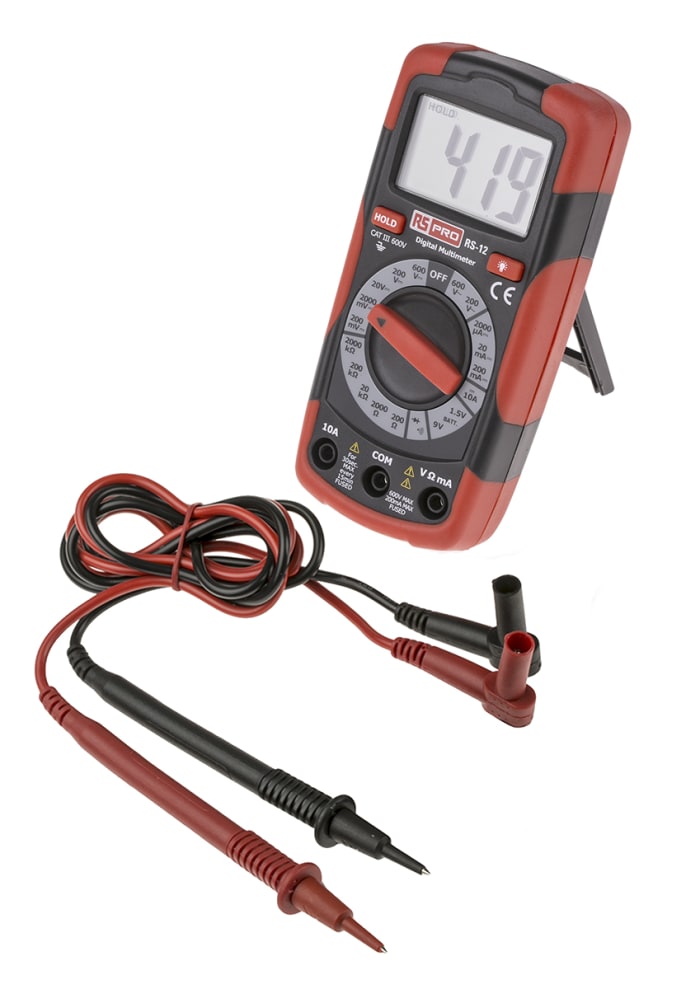 RS PRO | RS PRO RS12 Handheld Digital Multimeter, 10A dc Max, 600V ac ...